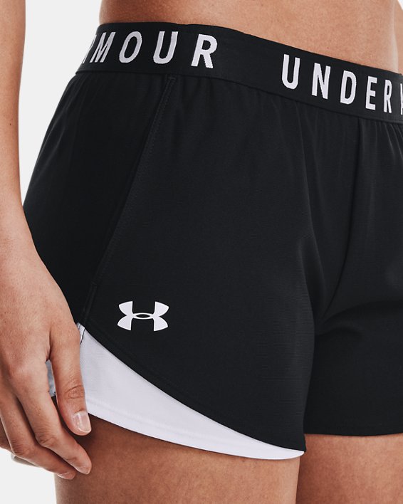 Women's UA Play Up Shorts 3.0, Black, pdpMainDesktop image number 3